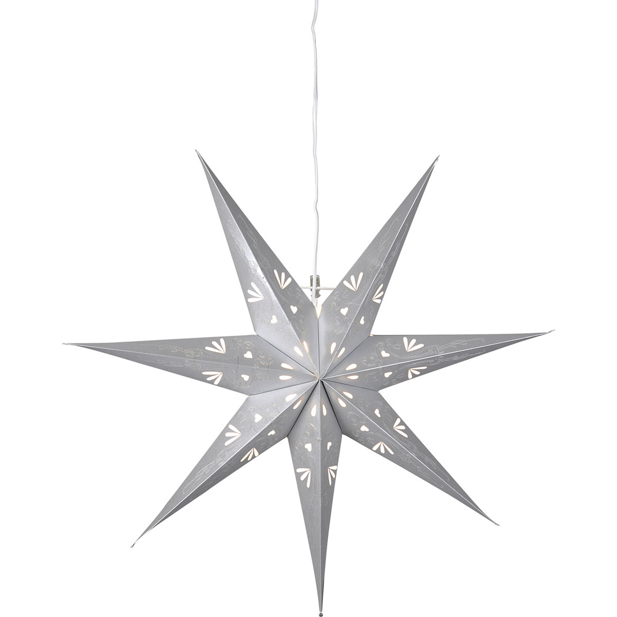 Pappersstjärna Metasol 70cm, silver