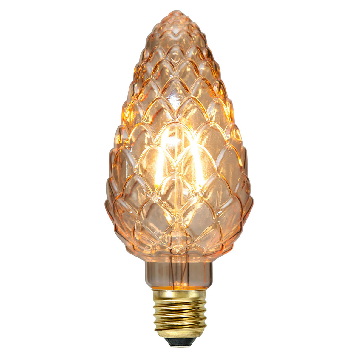 LED-lampa E27 Amber-färgad Kotte dimbar 2,3W