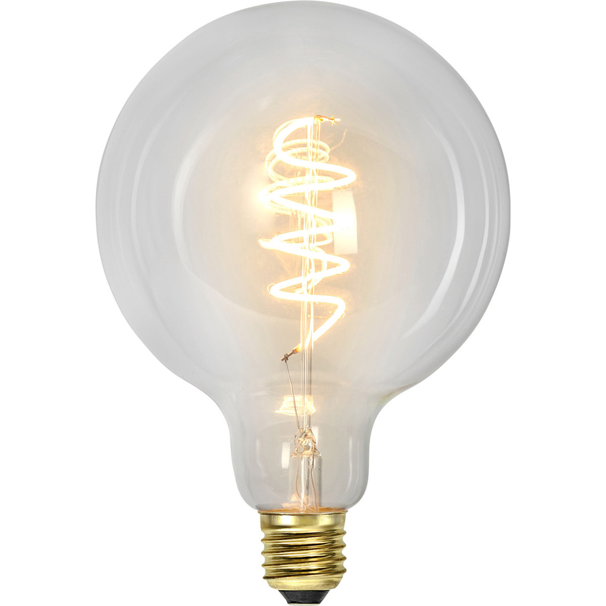 LED-lampa E27 klarglas glob 12,5cm 3-stegs dimbar 4W