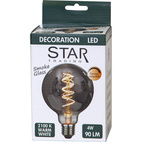 LED-lampa E27 Rökfärgad glob 9,5cm dimbar 4W