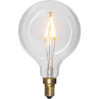 LED-lampa E14 klarglas glob 8cm dimbar 1,5W